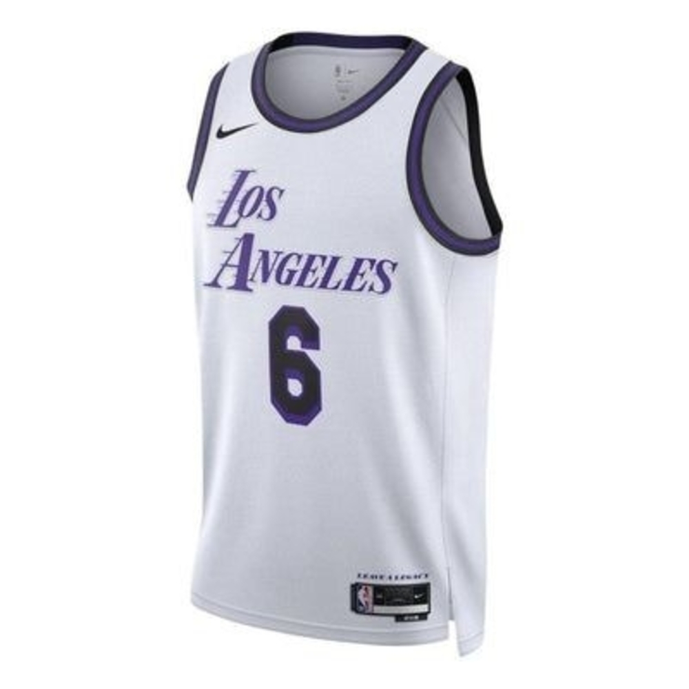 Nike Los Angeles Basketball Jersey - White and Purple
